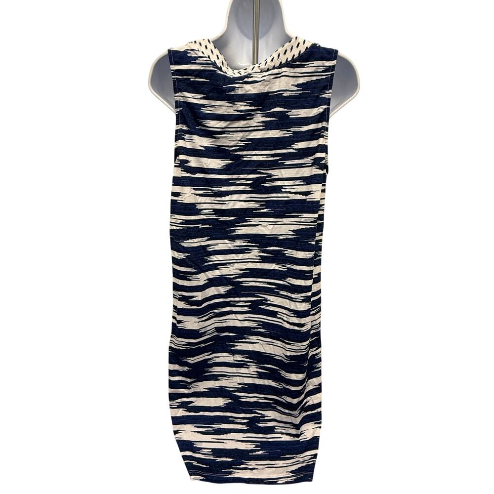 TOMMY BAHAMA WOMENS L sleeveless blue GROMMET knee length white cover up beach - Picture 3 of 5